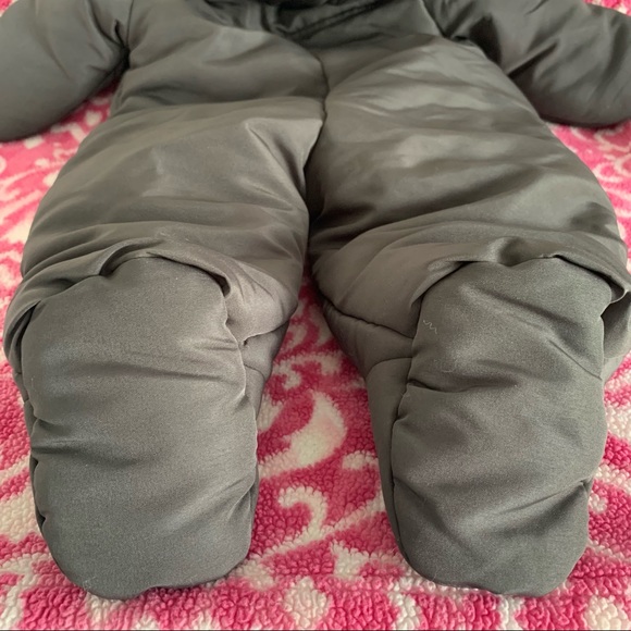 Boy’s 3/6 M Dark Gray Hooded Snowsuit ROTHSCHILD EXPEDITION Fur Trim Hood EXC - Picture 7 of 9